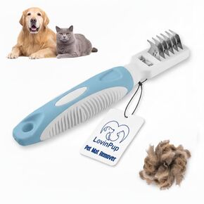 LovinPup Dog Comb Set for Grooming, 2 Pack, Pet Grooming Comb with Stainless Steel Teeth, Comfort Grip Handle, Dog Grooming Supplies, Large Pet Comb and Small Pet Comb Included in Kuwait