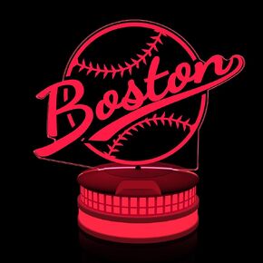 CLORURBANLIVE 3D Baseball New York Night Light 3D Illusion Lamp with Remote Control 16 Color Options Sports Decor Lighting for Fans (New York Multicoloured) in Kuwait