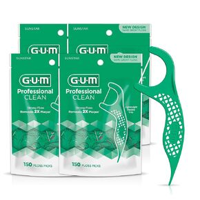 GUM - 889DD Professional Clean Flossers Extra Strong Flosser Pick, Fresh Mint, 150 Count (Pack of 4) in Saudi Arabia