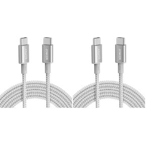 Anker 333 USB C إلى كابل 3 حزم (3.3 قدم + 6 قدم + 10 قدم، 100 واط)، نوع 2.0 شحن سريع لجهاز MacBook Pro 2020، iPad Air 4، Samsung Galaxy S21، Pixel، Switch، LG (أسود) in Kuwait