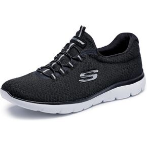 Skechers Women's Summits Sneaker, Charcoal/Green, 10 in Saudi Arabia
