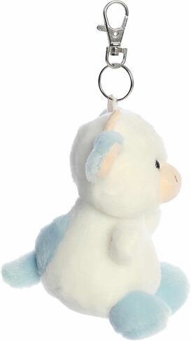 Aurora® Adorable Palm Pals™ Skyla Blueberry Cow™ Clip-On - قطيفة ممتعة قابلة للتجميع للأطفال والكبار - مثالية لتزيين الغرف وهدايا عيد الميلاد - أزرق 4 بوصات in Kuwait
