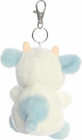 Aurora® Adorable Palm Pals™ Skyla Blueberry Cow™ Clip-On - قطيفة ممتعة قابلة للتجميع للأطفال والكبار - مثالية لتزيين الغرف وهدايا عيد الميلاد - أزرق 4 بوصات in Kuwait