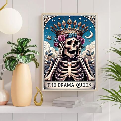 Auremi Skull Queen Diamond Art Painting, Diamond Art Painting Kits, 5D Cartoon Diamond Art Kits, Full Drill Diamond Dots Paintings Kits for Home 30x40 cm in Saudi Arabia