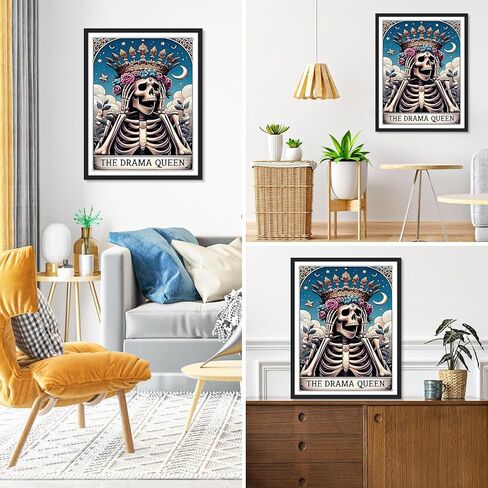 Auremi Skull Queen Diamond Art Painting, Diamond Art Painting Kits, 5D Cartoon Diamond Art Kits, Full Drill Diamond Dots Paintings Kits for Home 30x40 cm in Saudi Arabia