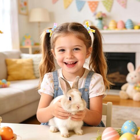Whaline 6 Rolls Easter Grosgrain Ribbons 30 Yards Pastel Easter Cartoon Floral Bunny Egg Fabric Craft Ribbon for Wreath Bow Gift Wrap Spring Party Decor, 7/8" in Saudi Arabia