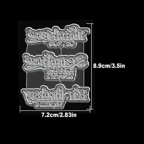 Thinking of You Sending So Much Thanks Birthday Wishes Metal Die Cuts for Card Making,Heart Card Cutting Dies Cut Stencils DIY Scrapbooking Album Decorative Embossing Paper Card Embossing Craft in Saudi Arabia