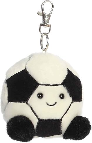 Aurora® Adorable Palm Pals™ Striker Soccerball™ Clip-On - Fun Collectible Plush for Kids and Adult Collectors - Perfect for Decorating Rooms and Birthday Gifts - White 4 Inches in Saudi Arabia