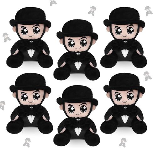 6 Pcs American Lincoln Plush Toys Gifts Bulk 5.5" Mini Plushies Gifts Honest Stuffed Lincoln President Day Party Favor in Saudi Arabia