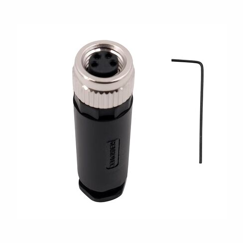 Elecbee 5PCS M8 Plug Waterproof IP67 3 Pin Female Straight Unshiled Assemblely Cable Connector in Saudi Arabia