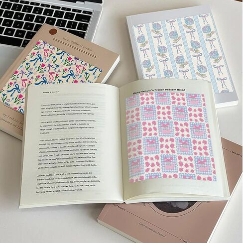 Scrapbook Paper - 24 Sheets 8 Vintage Floral & Bow Designs - 5.8x5.8 Inch Thick Cardstock for Junk Journal, Decoupage, Cardmaking & DIY Crafts in Kuwait