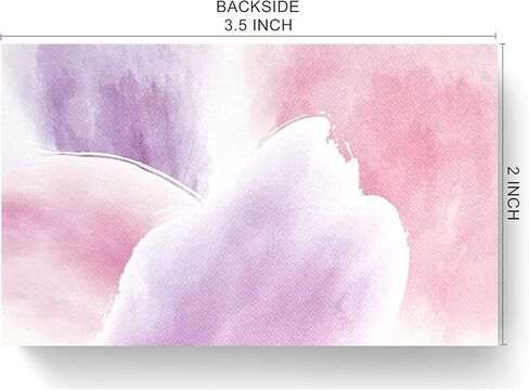 RXBC2011 Thank you for your order cards business package insert 3.5x2 inches pack of 100 Pink Purple Watercolor in Saudi Arabia