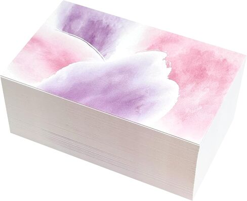 RXBC2011 Thank you for your order cards business package insert 3.5x2 inches pack of 100 Pink Purple Watercolor in Saudi Arabia