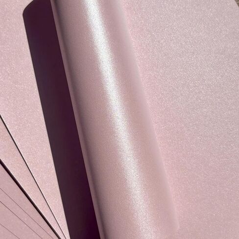 Syntego Petals Pink Pearlescent Shimmer Cardstock 290gsm A4 بطاقة حرفية زخرفية مزدوجة الجوانب - 50 ورقة ثقيلة الوزن لدعوات الزفاف، وسجلات القصاصات وصناعة البطاقات in Saudi Arabia
