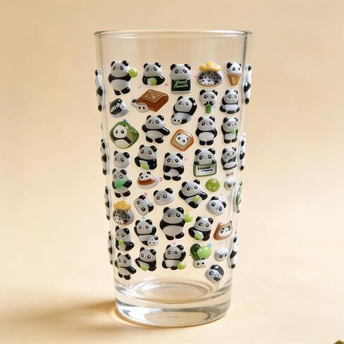 ملصقات منقوشة ثلاثية الأبعاد من Panda Baby، ملصقات تزيين لحافظة الهاتف بتصميم كرتوني لطيف - باندا رائعة - يتضمن طرازين (ورقتان) in Saudi Arabia