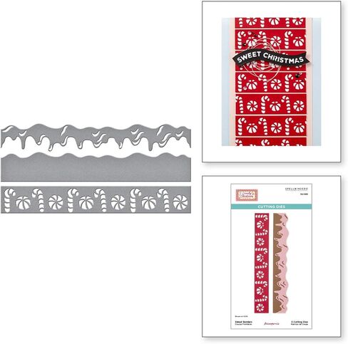 قوالب Spellbinders S4-1486 Sweet Borders المحفورة من مجموعة Candy Christmas Collection من Stamperia in Saudi Arabia