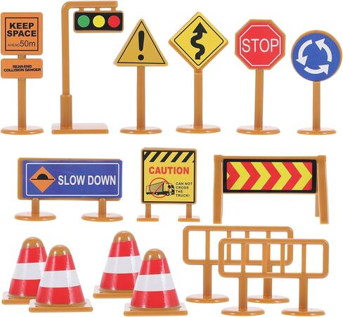 30 قطعة من مجموعة لعب إشارات المرور للأطفال من DOITOOL، وأضواء توقف صغيرة وعلامة طريق، ألعاب حاجز مرور مخروطية للشارع، ألعاب تعليمية صغيرة لإشارة المرور للأولاد والبنات، ملحقات تعليمية in Kuwait