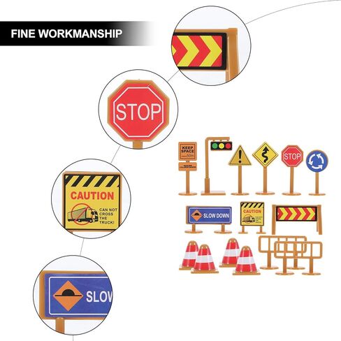 30 قطعة من مجموعة لعب إشارات المرور للأطفال من DOITOOL، وأضواء توقف صغيرة وعلامة طريق، ألعاب حاجز مرور مخروطية للشارع، ألعاب تعليمية صغيرة لإشارة المرور للأولاد والبنات، ملحقات تعليمية in Kuwait