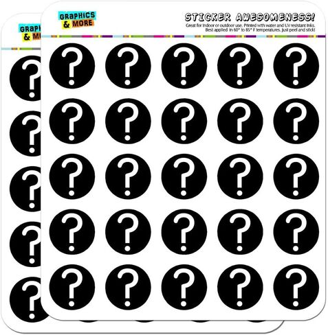 Mystery Question Mark 1" Planner Calendar Scrapbooking Crafting Stickers - Opaque in Saudi Arabia