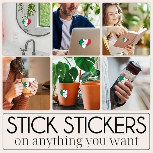 Italy Flag Sticker - Premium Vinyl Waterproof Stickers for Adults, Water Bottle, Laptop, Phone Case, Suitcases, Luggage, Tumblers - Fun, Durable Decals (3PCS,3") in Saudi Arabia