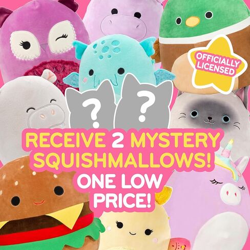 Squishmallows 16" & 10" Mystery (Set of 2) Squish Value Pack - Get Two Large Official Jazwares Plush for Less - Collectible Soft & Squishy Stuffed Animal Toy - Gift for Kids, Girls & Boys in Saudi Arabia