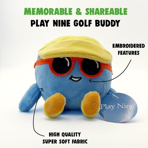 لعبة Play Nine Plush Golf Ball مقاس 4 بوصات لمحبي شخصيات Gimme وهواة الجمع ولاعبي الغولف، لعبة قطيفة رسمية in Saudi Arabia