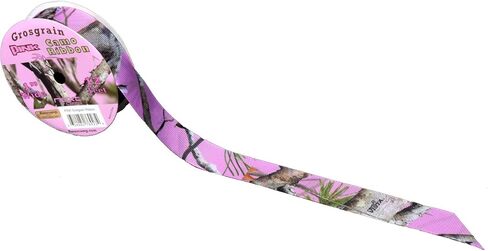 Pink Camo Grosgrain Ribbon (1" x 12 ft., fabric ribbon) Pink Camo by Havercamp in Saudi Arabia