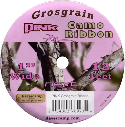 Pink Camo Grosgrain Ribbon (1" x 12 ft., fabric ribbon) Pink Camo by Havercamp in Saudi Arabia