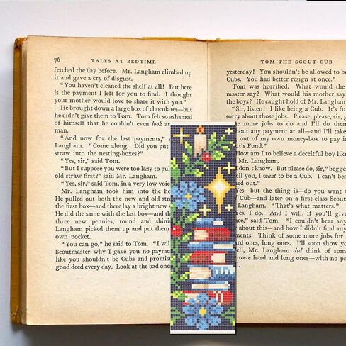 FREEBLOSS 6 Set Cross Stitch Bookmark Kit for Adult Beginners Printed Cross Stitch Kits Sun and Moon Stamped Crossstitch Kits Embroidery Bookmarks Kit for Craft Gift 11CT, 20x6cm/8x2.4inch in Saudi Arabia