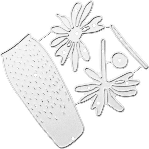 E-outstanding Embossed Cutting Die Chrysanthemum Vase DIY Carbon Steel Embossing Die 6.9x6.9cm 3D Background Etched Metal Cutting Die for Paper Greeting Cards Photo Album Decorations in Saudi Arabia