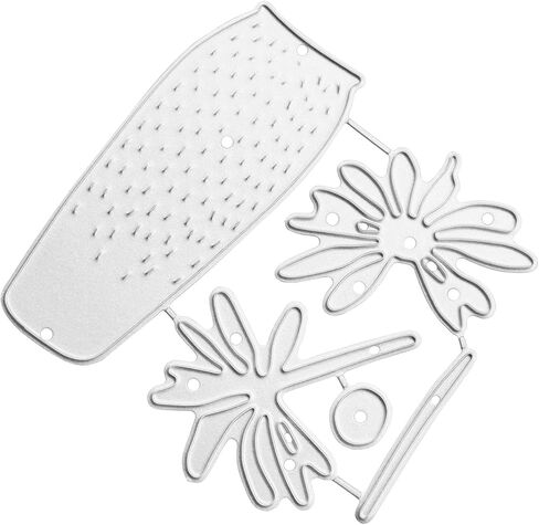 E-outstanding Embossed Cutting Die Chrysanthemum Vase DIY Carbon Steel Embossing Die 6.9x6.9cm 3D Background Etched Metal Cutting Die for Paper Greeting Cards Photo Album Decorations in Saudi Arabia