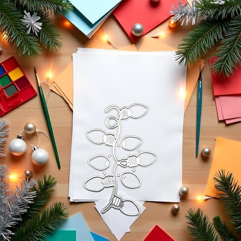 أضواء عيد الميلاد المعدنية يموت تخفيضات السنة الجديدة فانوس قطع يموت سلسلة ضوء النقش الإستنسل لسكرابوكينغ DIY ألبوم ورقة بطاقات الفن الحرفية ديكور in Saudi Arabia