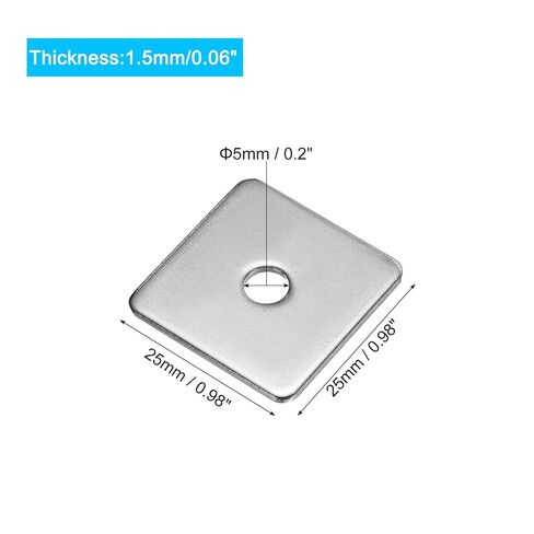 غسالة مربعة من uxcell، 50 قطعة M3x16x16x1 مم 304 غسالات أطباق مربعة من الفولاذ المقاوم للصدأ، حشية فاصل مسطحة لتثبيت الأجهزة in Kuwait