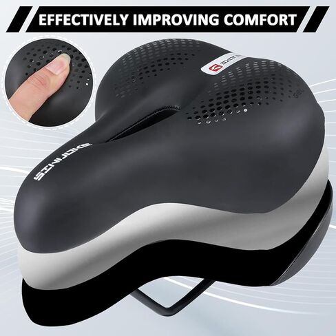 Bikeseatcushion ، مريح وسادة مقعد للدراجة ناعم مبطن مع مقاومة للماء الصدمات ل MTB جبل الدراجة دراجة دراجة الرجال الرجال والسيدات (11 "x7") in Kuwait