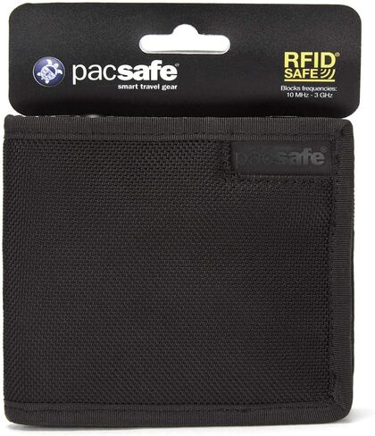 Pacsafe Rfidsafe Z100 Rfid Blocking Bi-fold Black Travel Wallet, Black in Kuwait