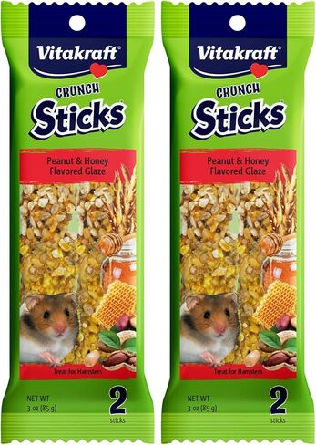 Vitakraft 3 Pack of Hamster Treat Crunch Sticks, 2 Sticks Each, Apple and Honey Flavor in Saudi Arabia