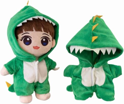 20cm Plush Doll Clothes. Black Hoodie & Blue Jeans, Two Pieces Set. Clothes Only. Plush Doll Is Not Included in Kuwait