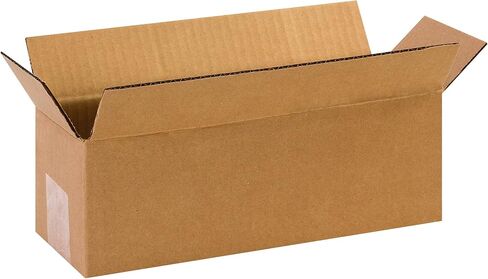 PARTNERS BRAND 12 x 4 x 4 Corrugated Cardboard Boxes, Long 12"L x 4"W x 4"H, Pack of 25 | Shipping, Packaging, Moving, Storage Box for Home or Business, Strong Wholesale Bulk Boxes in Saudi Arabia
