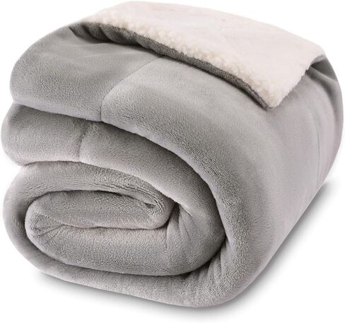 NANPIPER Baby Sherpa Blanket,Warm Toddler Throw Blanket,Soft Newborn Fleece Blanket for Winter (Light Grey,30x40 inches) in Saudi Arabia