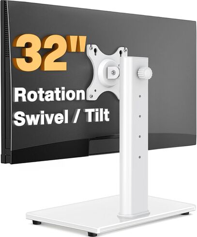 TAVR Single Monitor Stand VESA Mount for 13-32 Inch Screens, Free-Standing Monitor Riser with Swivel Tilt Rotation Height Adjustable, VESA Monitor Mount Hold up to 22 lbs, VESA 75x75 100x100 mm in Saudi Arabia