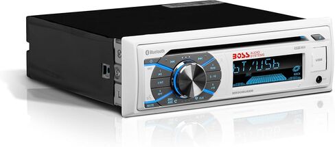 BOSS Audio Systems MR508UABW Marine Boat Stereo - Single Din, Bluetooth Audio and Calling Head Unit, AM/FM Radio Receiver, CD Player, Weatherproof, USB in Saudi Arabia