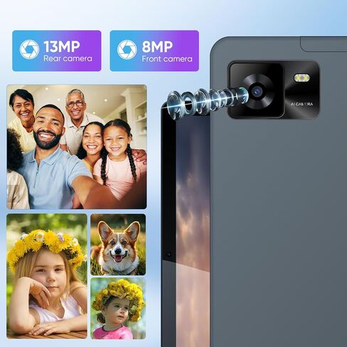 ويلايكيت تابلت اندرويد 12 10 انش، ذاكرة RAM 6GB وروم 128GB، تابلت Android ثماني النواة 2.0GHz مع واي فاي 5G، شاشة لمس زجاج IPS 10.1، 6000mAh، بلوتوث 5.0، كاميرات 8MP+13MP، جي بي اس (رمادي) in Kuwait