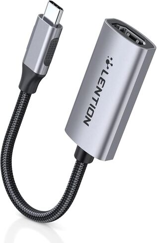 محول LENTION 4K@60 هرتز USB C إلى HDMI، محول Thunderbolt 3/4 إلى HDMI، محول HDMI إلى USB-C، متوافق مع USB-C 2023-2016 MacBook Pro، iPad/Surface/Mac Air الجديد، Pixelbook، XPS إلخ (CU607، قطعة من الجبن) in Kuwait