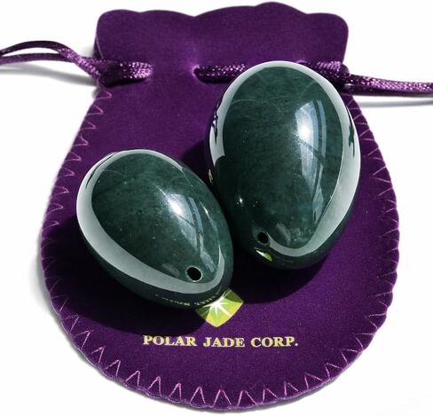 مجموعة بيض النفريت اليشم مكونة من قطعتين، محفورة، للمستخدمين المتوسطين والمتقدمين، مقاسين متوسط ​​وصغير، قيمة جيدة، لممارسة بيض اليوني لتدريب عضلات قاع الحوض in Kuwait