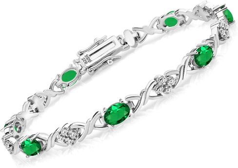 Gem Stone King 925 Sterling Silver Blue Opal Tennis Bracelet For Women (4.00 Cttw, Gemstone October Birthstone, Oval Cabochon 6X4MM, 7 Inch) in Saudi Arabia