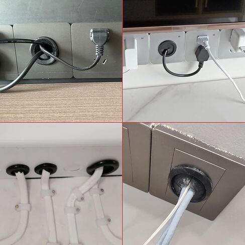 QCQIANG 63Pcs Rubber Grommet Kit, Drill Hole Firewall Hole Plugs Wire Protection with Cable Sticky Tape, 6 Sizes 5/8" 13/16" 7/8" 1" 1-3/16" 1-1/2"(White) in Kuwait