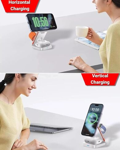 BUBEYYIE شاحن لاسلكي سريع 10 واط حامل شحن متوافق مع iPhone 14 13 12 11 Pro XR XS X 8 Plus Samsung Galaxy S22 S21 20 S10 Note 20 10 Google LG والهواتف المحمولة الأخرى in Kuwait