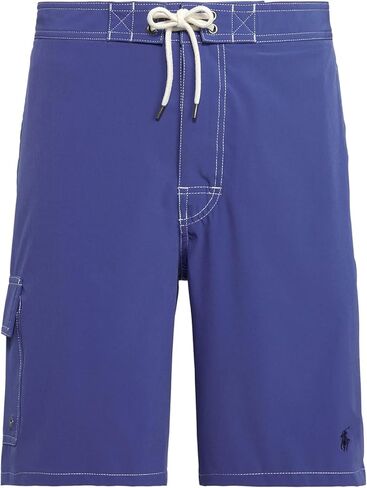 بدلة سباحة رجالي من POLO RALPH LAUREN بمقاس 8.5 بوصة Kailua Classic Fit، أزرق ساطع، صغير، بدلة سباحة بولو مع مطرزة Polo Pony in Kuwait
