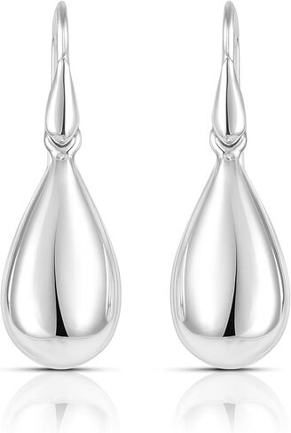 Everyday Rain Drop .925 Sterling Silver Dangle Earrings in Saudi Arabia