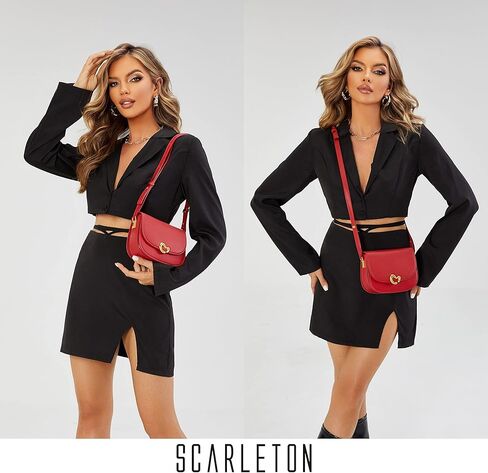 Scarleton Crossbody Bags for Women, Quilted Shoulder Bag, Lightweight Gold Chain Purses for Women, Crossbody Bag, H2089 in Kuwait